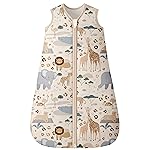 Unnivoll Baby Sleep Sack 18-24 Months TOG 2.5 Winter Baby Wearable Blanket, 100% Cotton Toddler Sleeping Sack with 2-Way Zipper Warm Soft Apricot Zebra