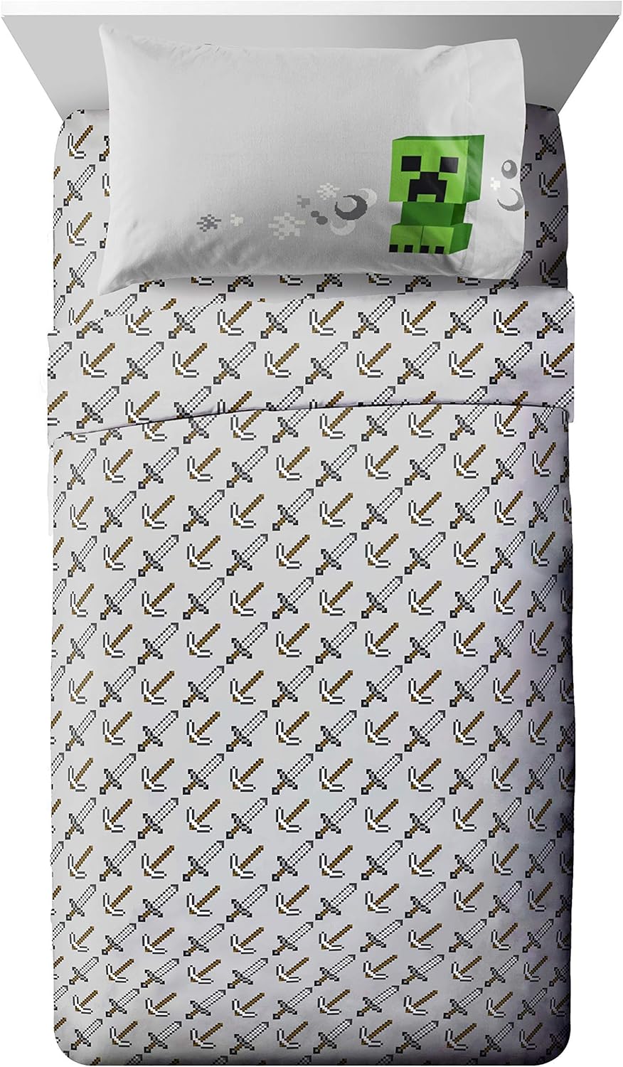Gеt Chеар Prісе Jay Franco Minecraft Chibi College 7-Piece Twin Bedding Bundle- Includes Bed Set, Sheet Set