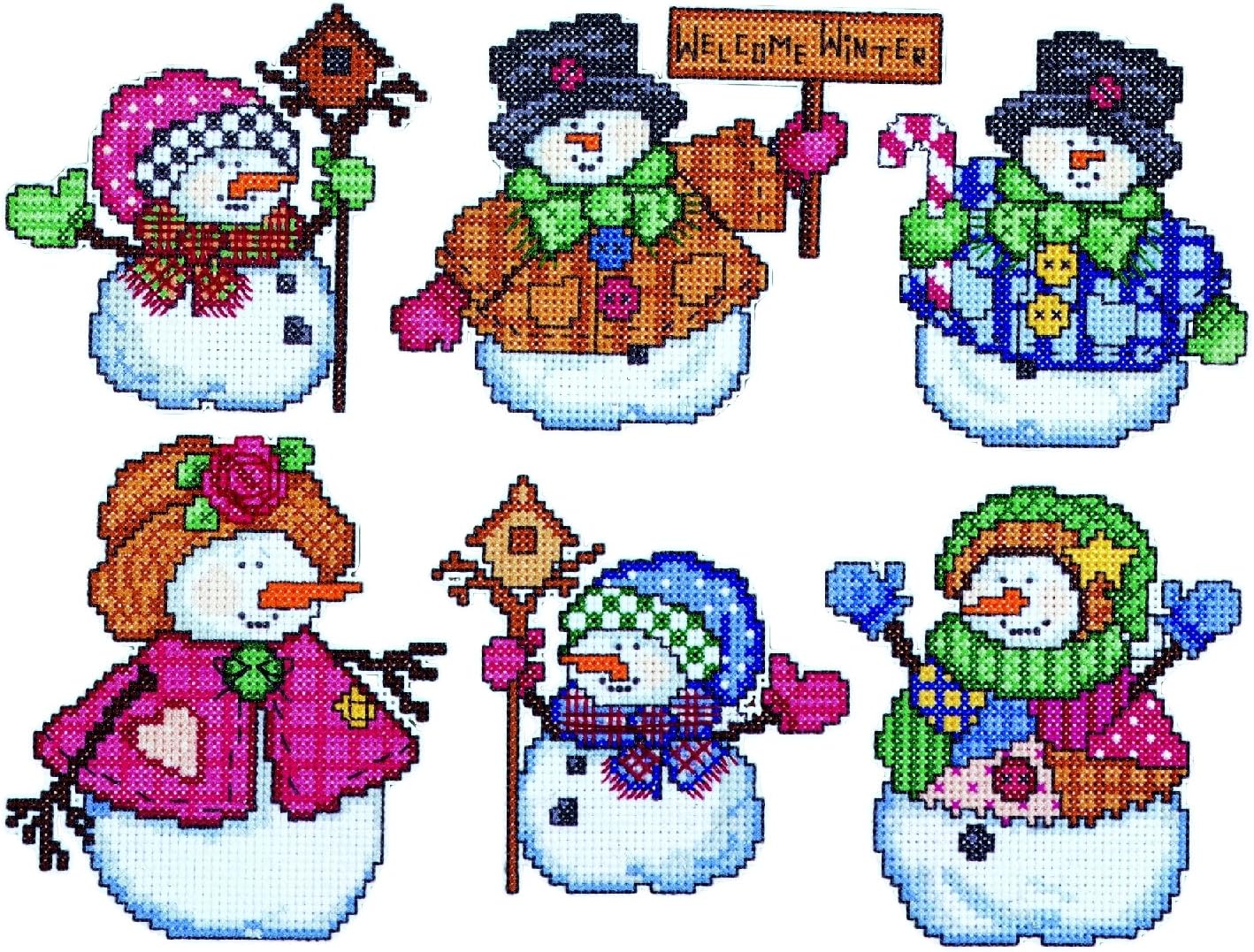 Design Works Crafts Welcome Winter Cross Stitch Ornaments, Multi, 8 x 10 x 0.3 cm