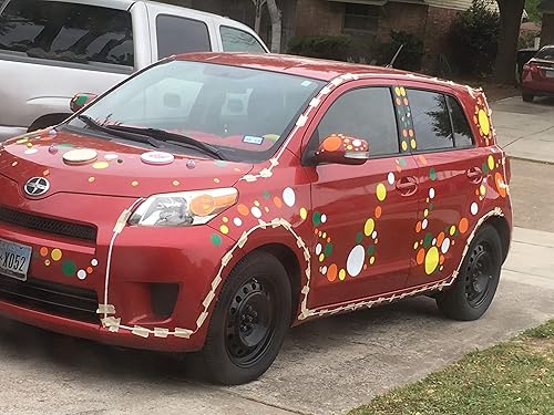 Miniatura 6 de Calcomanías de pared de lunares (63) calcomanías de decoración de pared para habitación de niñas, puntos de pared, círculo de vinilo para despegar y