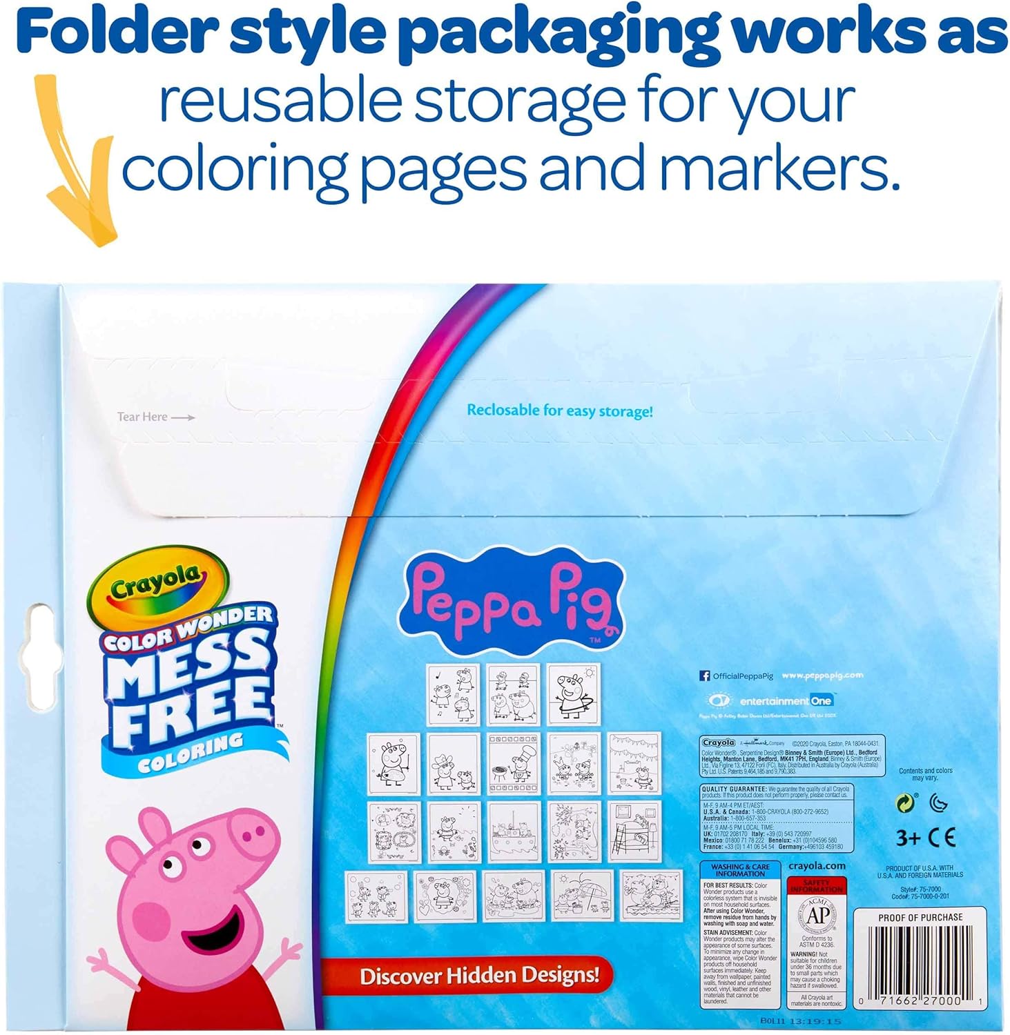 Crayola Peppa Pig Wonder Mess Free Coloring Set, Gift for Kids : Toys & Games