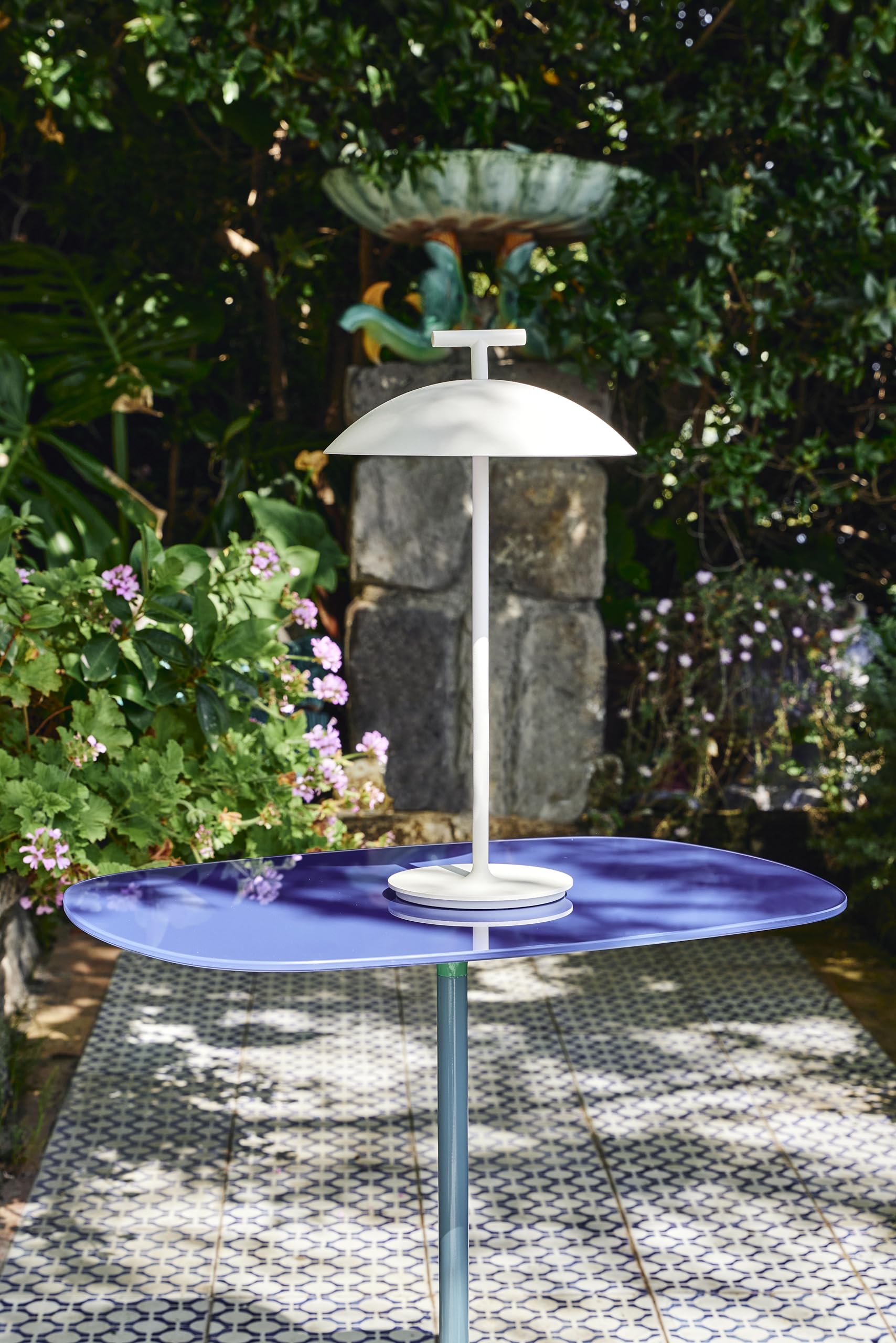 Kartell Lampada da Esterno dimmerabile Ricaricabile, Bianco, H 36.5 cm