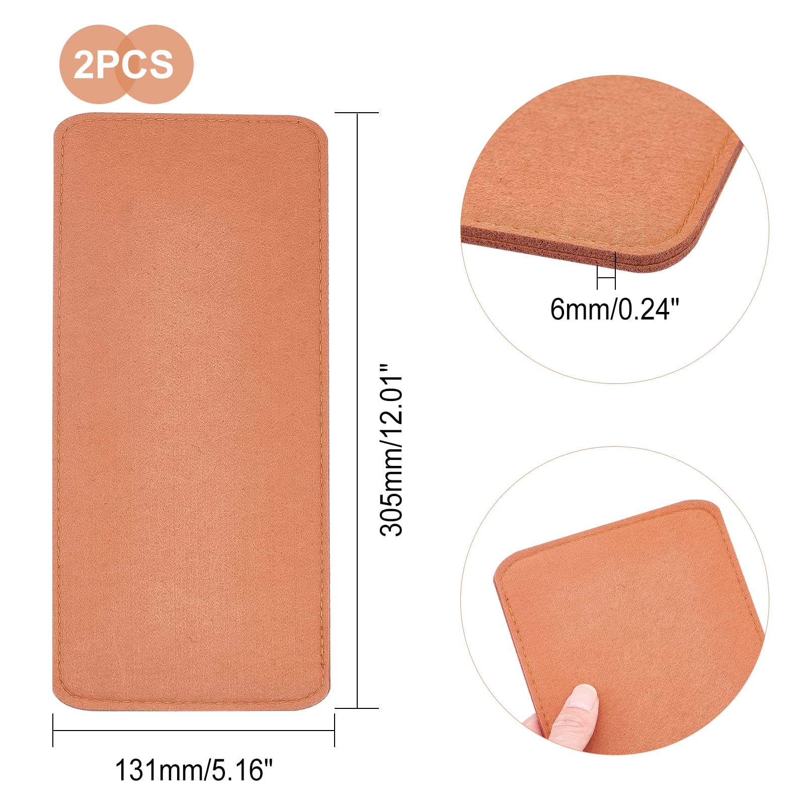 PandaHall Formeinsatz Aus Rotem Filz Für Geldbörsen & Handtaschen – 18x3,2 Cm, 5 Mm Dick, 1 Stück