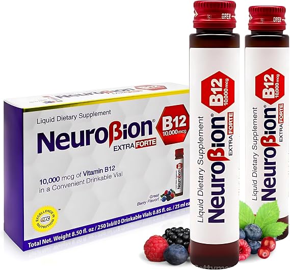 Neurobion Extra Forte B12 10,000 mcg Vials, Liquid - Extreme Powerful- 10 Vials per Box