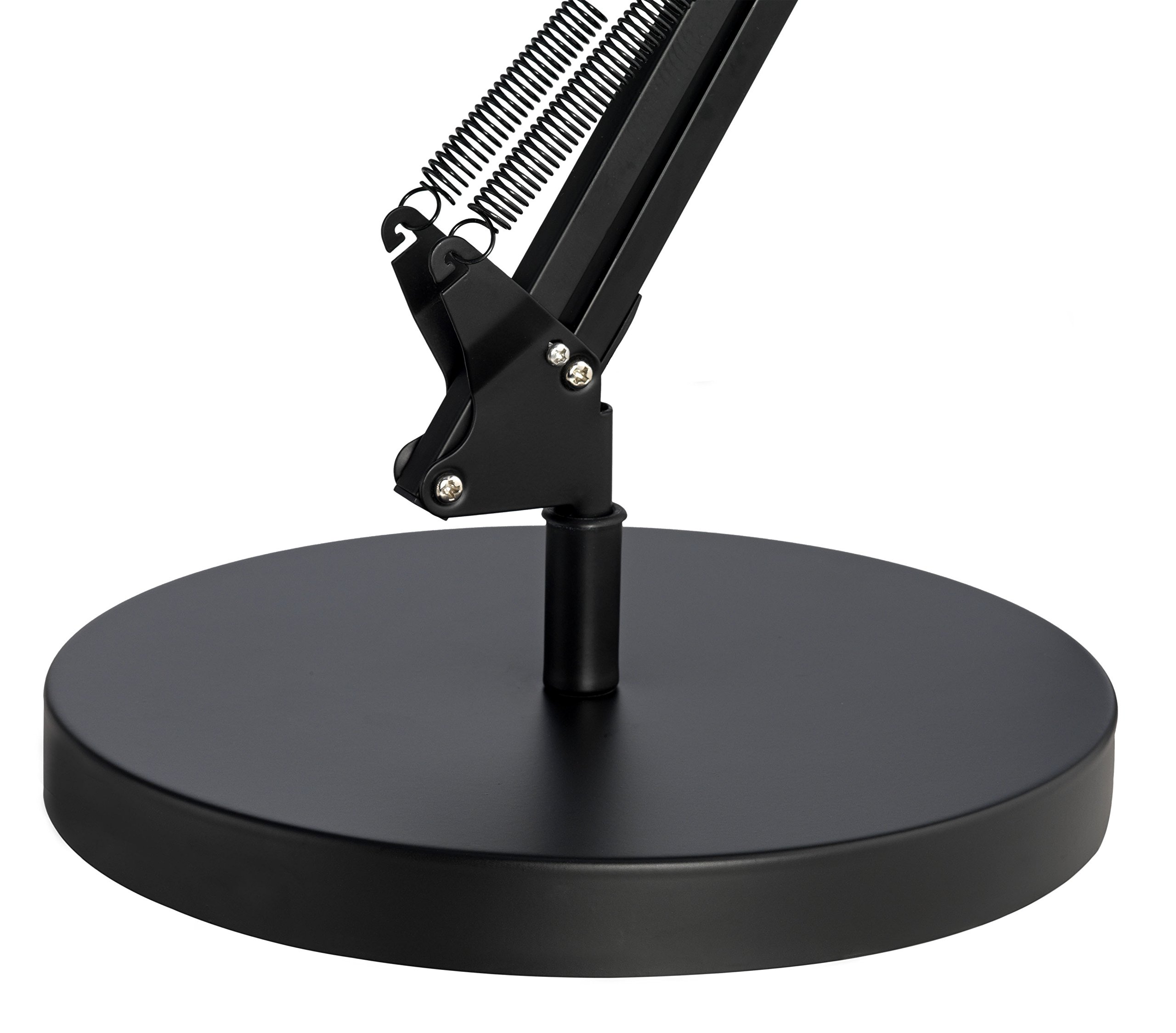 UNILUX Lampe de Bureau LED, Aluminium, E27, Noir, 33 x 33 x 20 cm