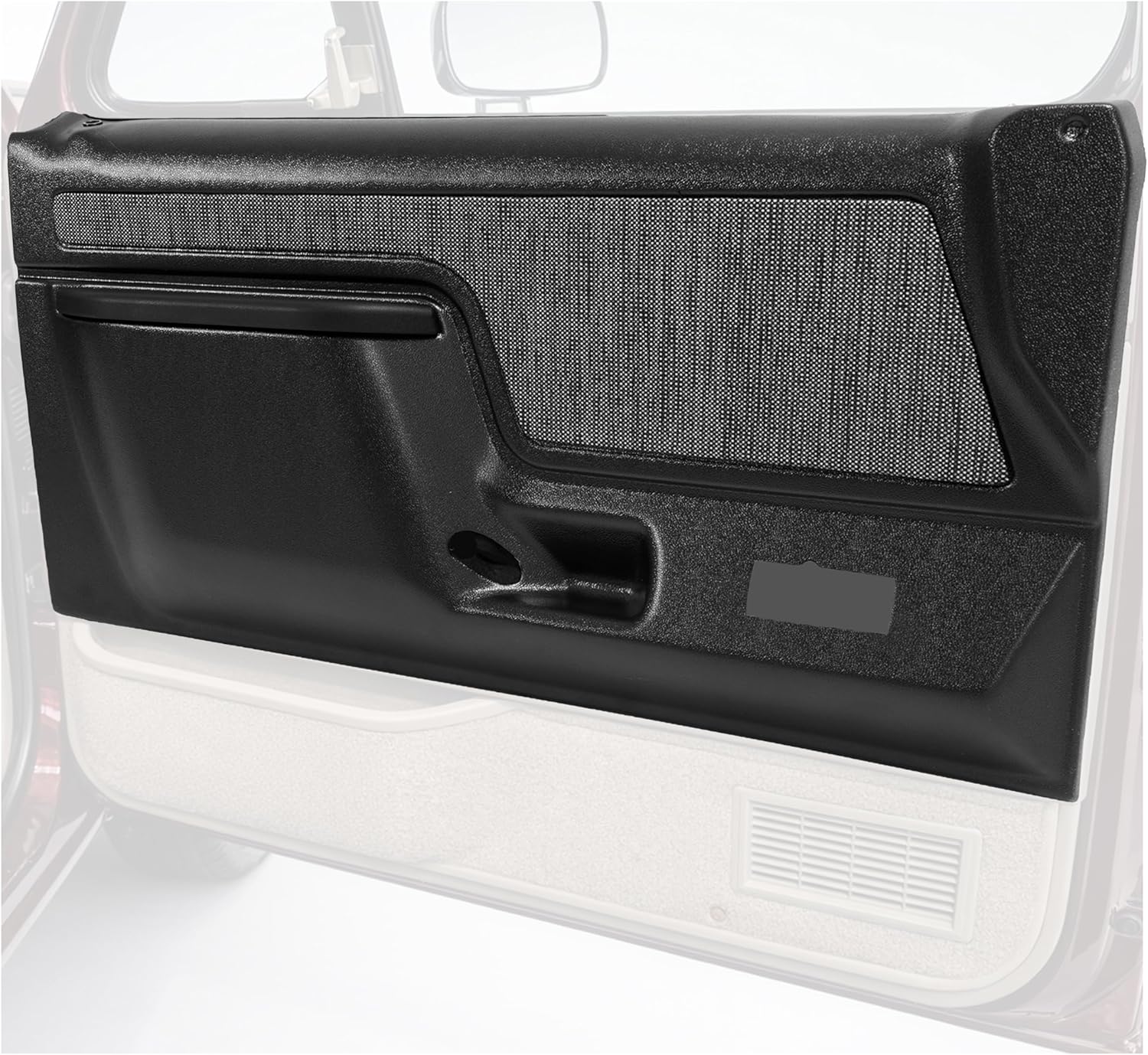 KUAFU Inner Door Panel Compatible with 1987-1991 Ford F-150/Ford F-250/Ford F-350/Ford Bronco Plastic(ABS) Textured