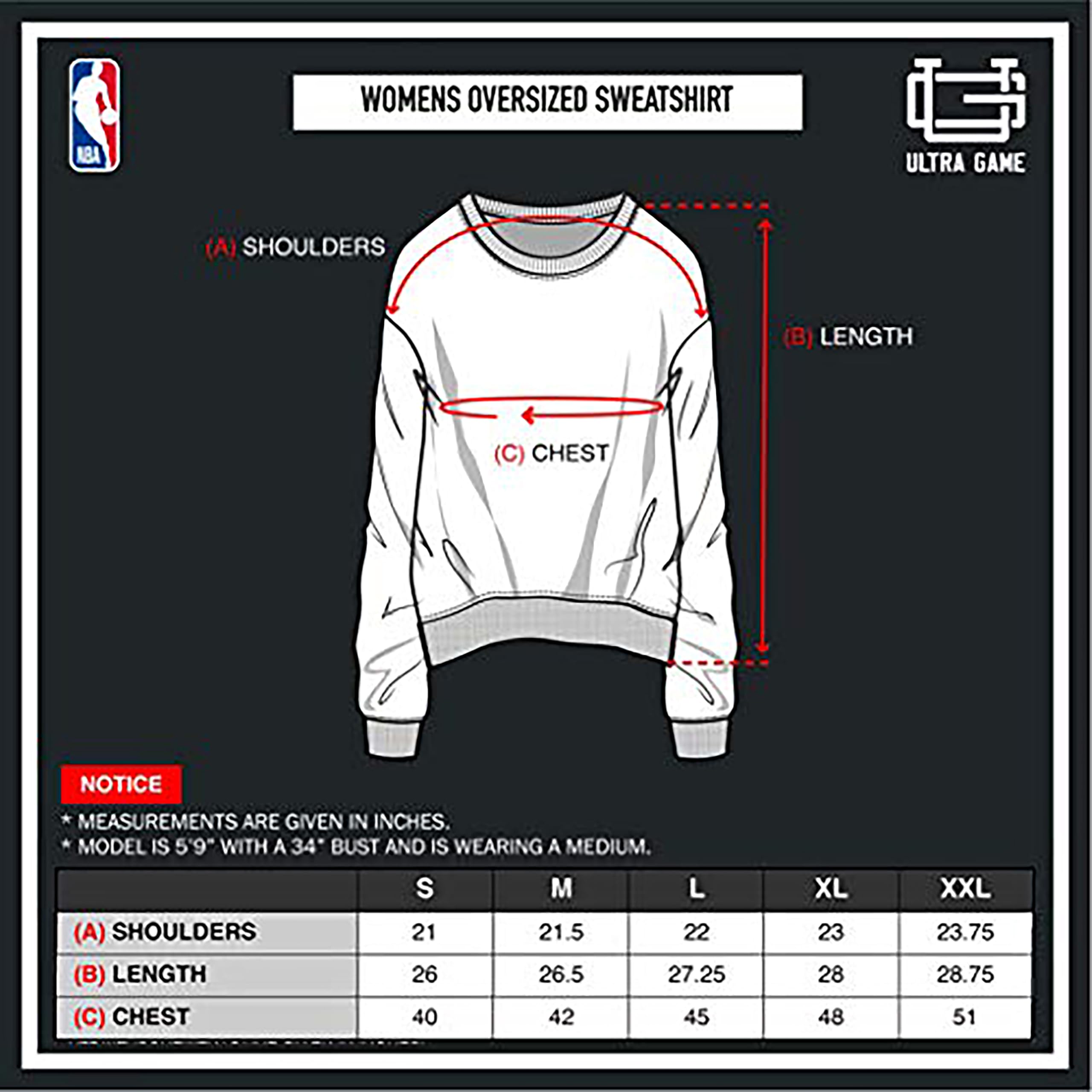 Ultra Game Oficjalna bluza damska NBA Extra Soft Fleece Distressed Oversized Pullover Bluza, Los Angeles Lakers, Team Color, Mały