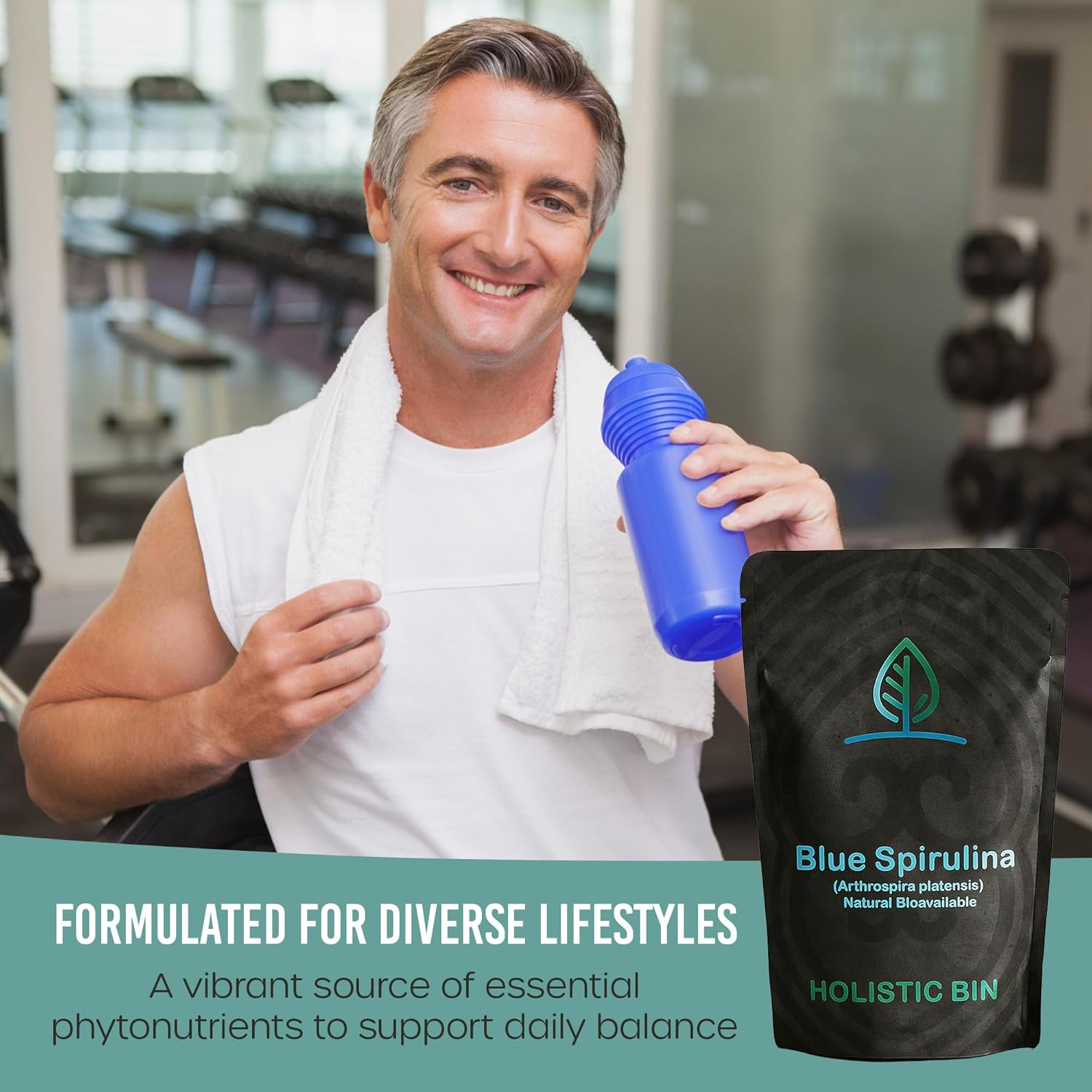 HOLISTIC BIN Blue Spirulina Powder - Organic Blue-Green Algae Supplement, Rich Source of Vegan Protein, Vitamins, & Phytonutrients, Ideal for Smoothies, Baked Goods, & Natural Food Coloring - 50 Grams - Image 5