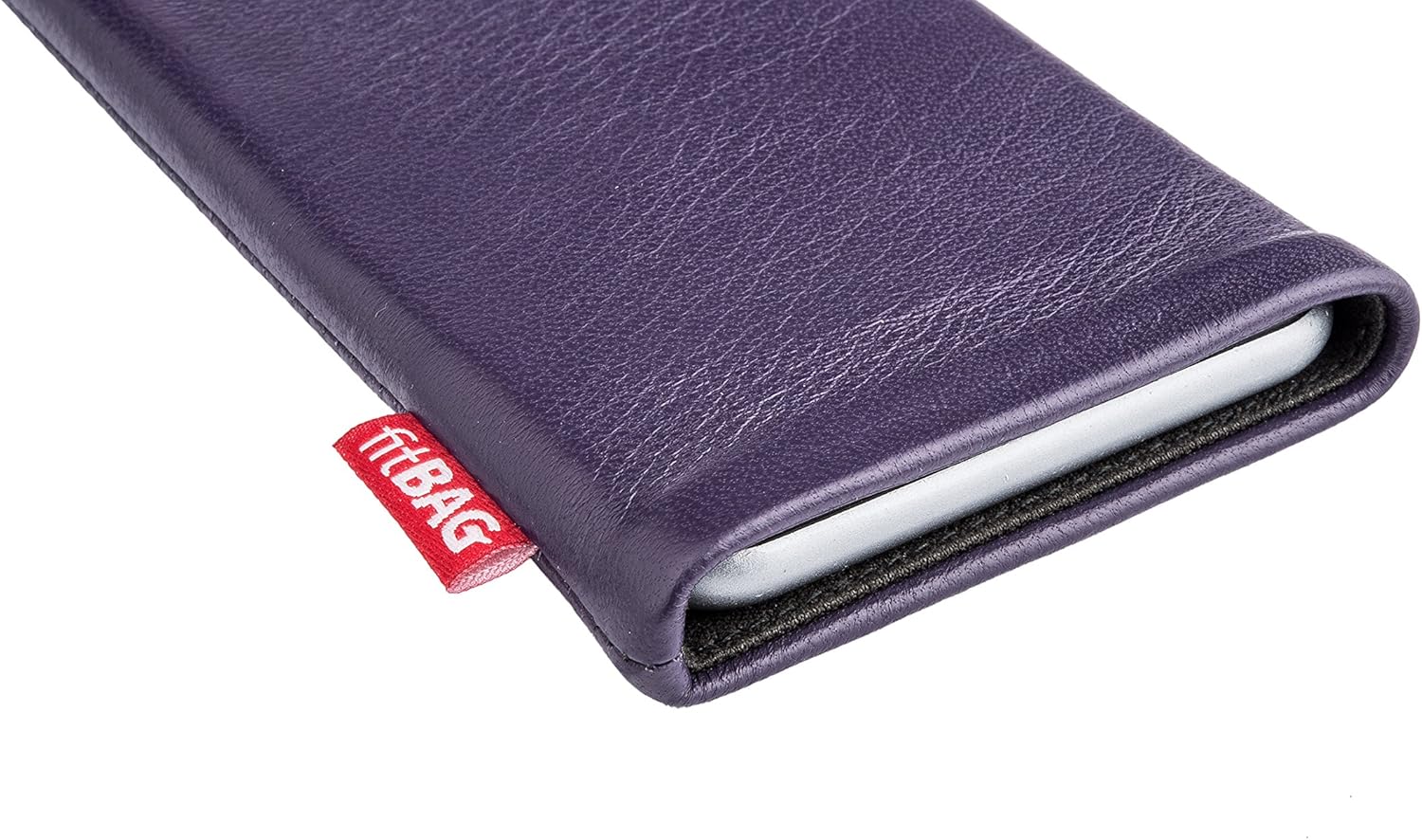 fitBAG Beat Lilac Custom Tailored Sleeve for Oppo Find X3 Neo | Made in Germany | Fine Nappa Leather Pouch case Cover with Microfibre Lining for Display Cleaning
