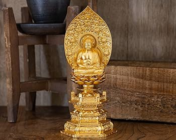 Amazon｜仏像 薬師如来座像 21cm(金メッキ/24金) 仏師：牧田秀雲