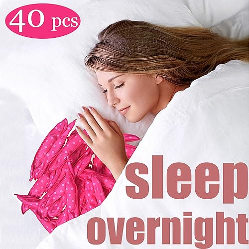 Miniatura 3 de 40 piezas de rodillos de pelo suave para dormir almohada esponja rodillos de pelo manchas sin calor sueño en rizadores de pelo grandes durante la