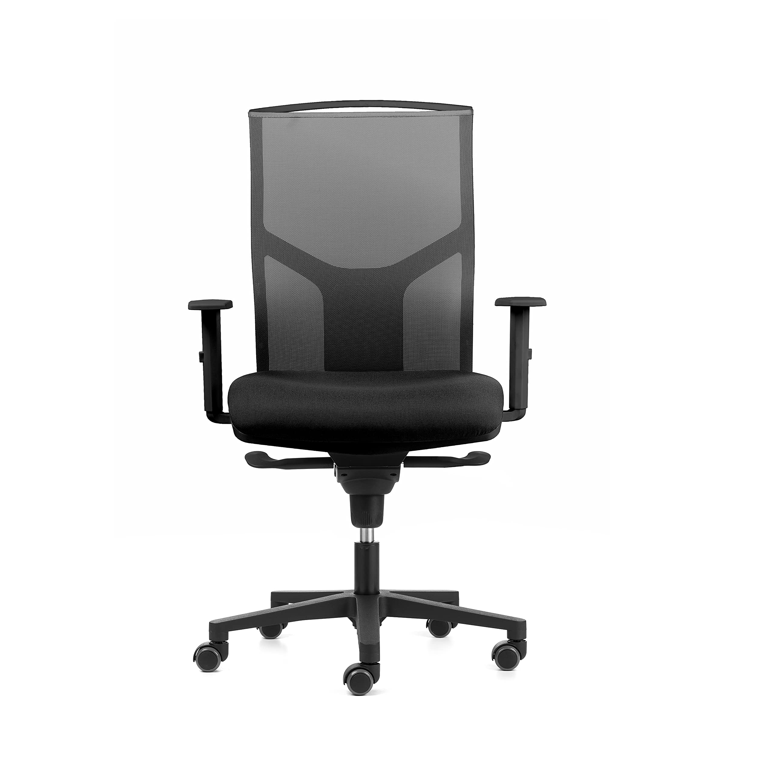 OFITURIA - Silla de Escritorio con Ruedas - Silla de Oficina Ergonómicas con Brazos Regulables Fabricadas en España (Modelo 2), 50