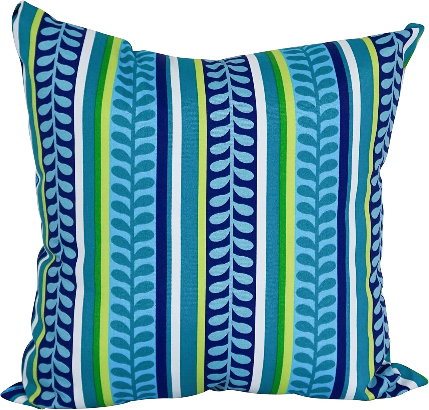 Blazing Needles Square Indoor/Outdoor Throw Pillow, 25", Pike Azure 2 Count