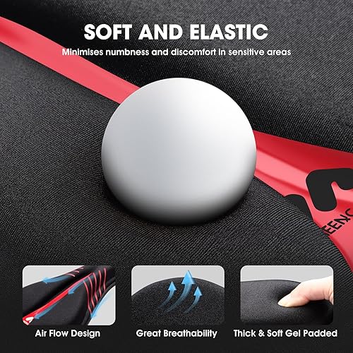 Miniatura 2 de Meencool Funda de asiento de bicicleta cojín de asiento de bicicleta para hombres y mujeres funda de asiento de bicicleta acolchada de gel para