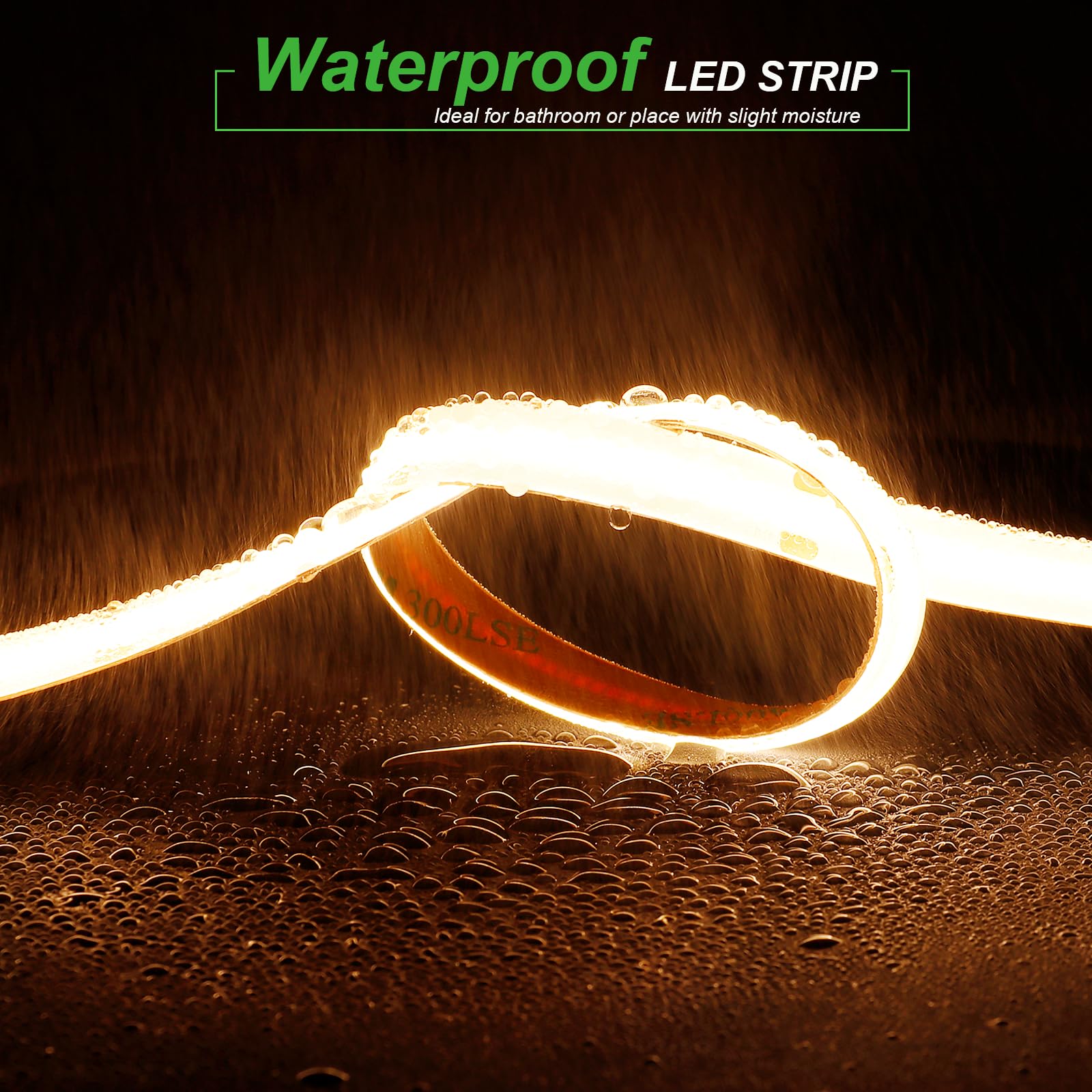 JOYLIT PRO+ Striscia LED COB CCT 24V 5M Impermebile 2700K-6500K Bianco Regolabile, CE UL 2000LM/M Alta Luminosità, 90W, CRI 92+, 640LED/M, 3PIN Continuous Strip LED Bicolore Illuminazione (Solo Luci)