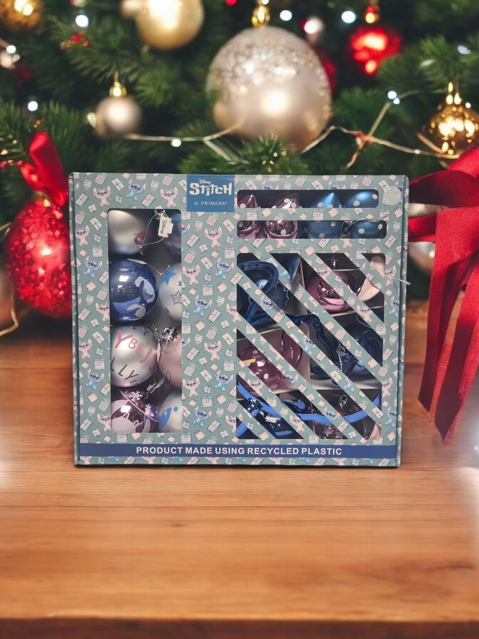 Disney Stitch Kugeln, 25 Stück, Stitchmas Weihnachtsbaum, bruchsichere Ornamente mit Aufhängeschlaufe für Urlaub und Party-Dekoration