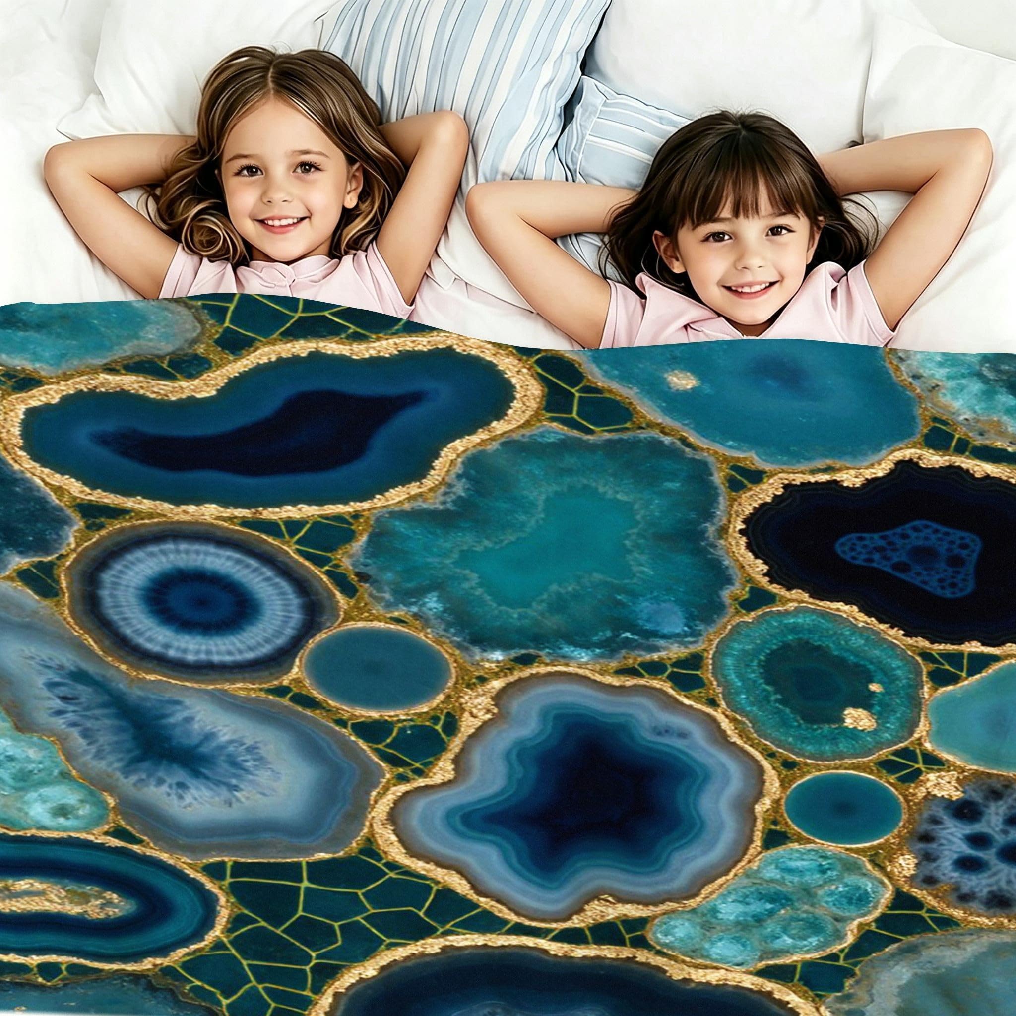 Coperta Pile Matrimoniale 240x260 cm Quadro Verde, Coperta XXL Super Morbida Multiuso Come Copriletto o Plaid da Salotto, Calda e Leggera, Protezione dal Freddo, AW7194
