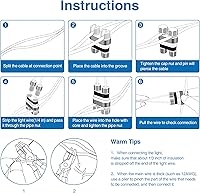Vista 4 de SUNVIE Fastlock2 - Conector de cable de bajo voltaje para iluminación de paisaje, impermeable, conector de bajo voltaje, conectores de cable