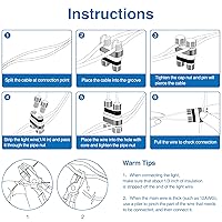 Vista 4 de SUNVIE Fastlock2 - Conector de cable de bajo voltaje para iluminación de paisaje, impermeable, conector de bajo voltaje, conectores de cable