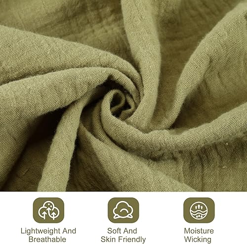 Miniatura 4 de Gerrii 4 sábanas de muselina para cuna de 24 x 38 pulgadas, paquete de sábanas ajustables y acogedoras de algodón transpirable para niños y niñas