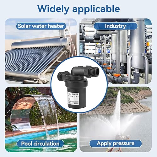 Miniatura 6 de Bomba sin escobillas de 12v Dc, bomba de agua solar de 10w Bomba de agua solar de alta temperatura para fuente Sistema de circulación de agua de