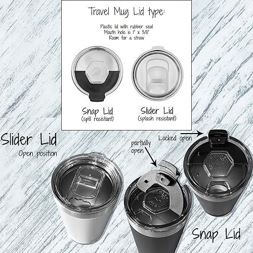 Miniatura 4 de Personalized 16oz Insulated Tumbler with Lid, Custom Engraved, Your Message, Choice of Travel Mug Color