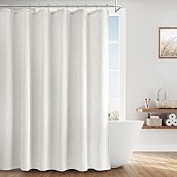 Vista 74 de Naturoom cortina de ducha de 36 pulgadas - cortina de ducha estrecha para espacio pequeño, de medio tamaño, de lino verde ultra gruesa, juego