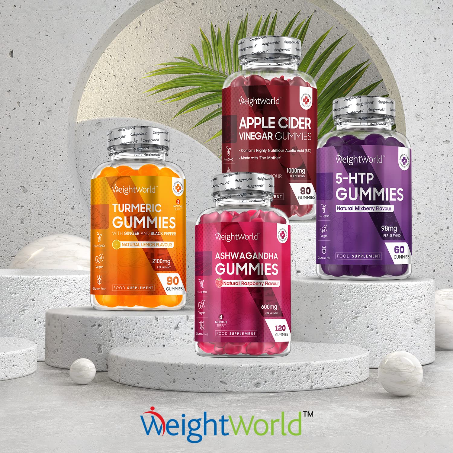 Buy Ashwagandha Gummies 600mg 120 Vegan Gummies (4 Month Supply 1 A