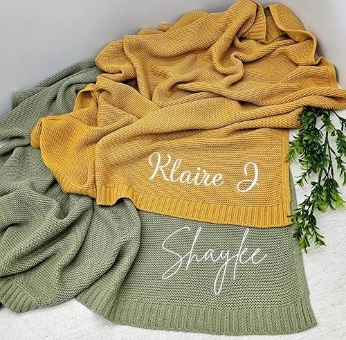 Miniatura 2 de Manta de bebé bordada personalizada para niña, productos hechos a mano, manta de bebé con nombre, manta suave para cochecito con nombre bordado,