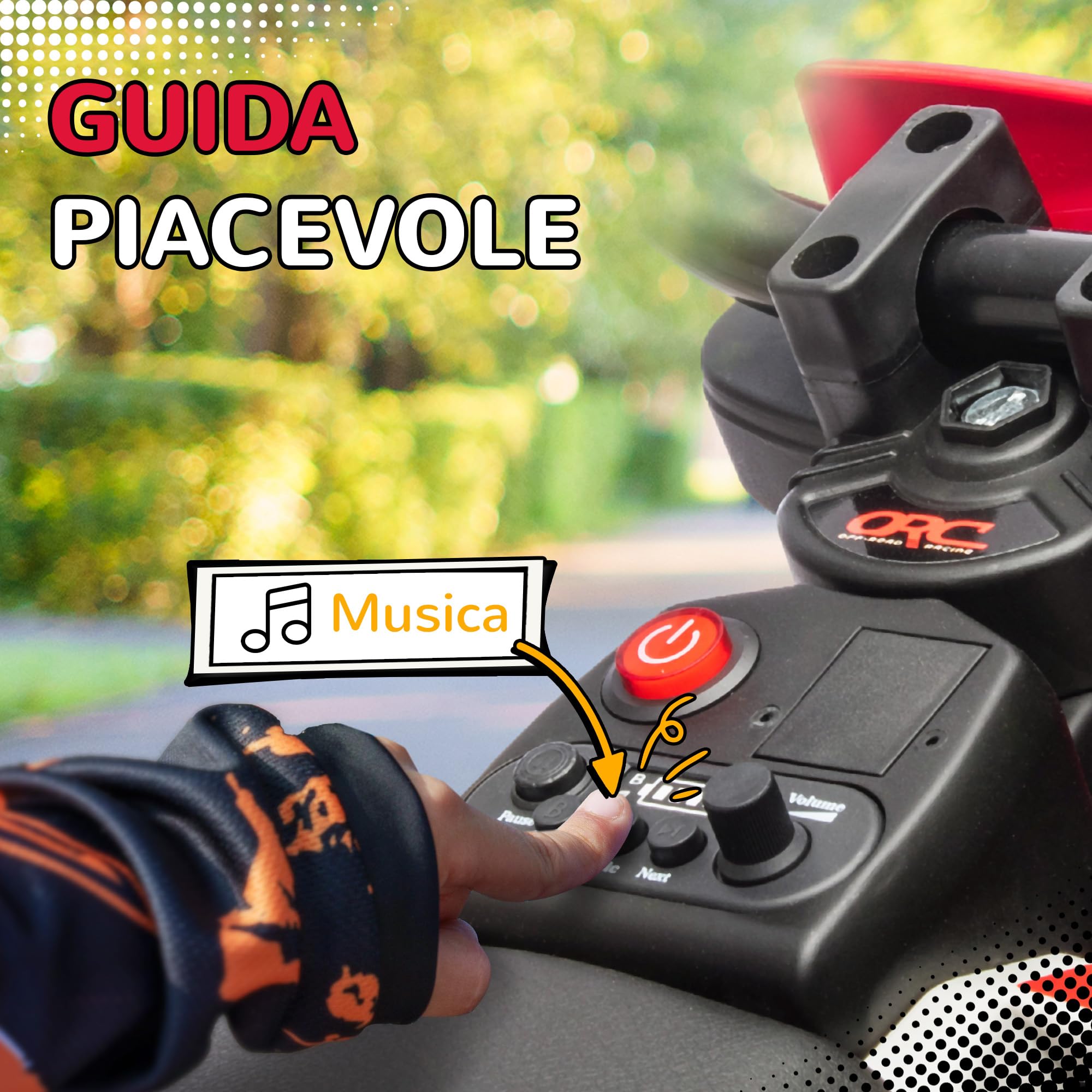 AIYAPLAY 12V Moto Elettrica per Bambini 3-6 Anni con 2 Motori e Acceleratore Manuale, Mini Moto Cross per Bambini con Sospensione, Ruote Rimovibile, Indicatore di Carica, Suoni, 2.4-5km/h, Rosso