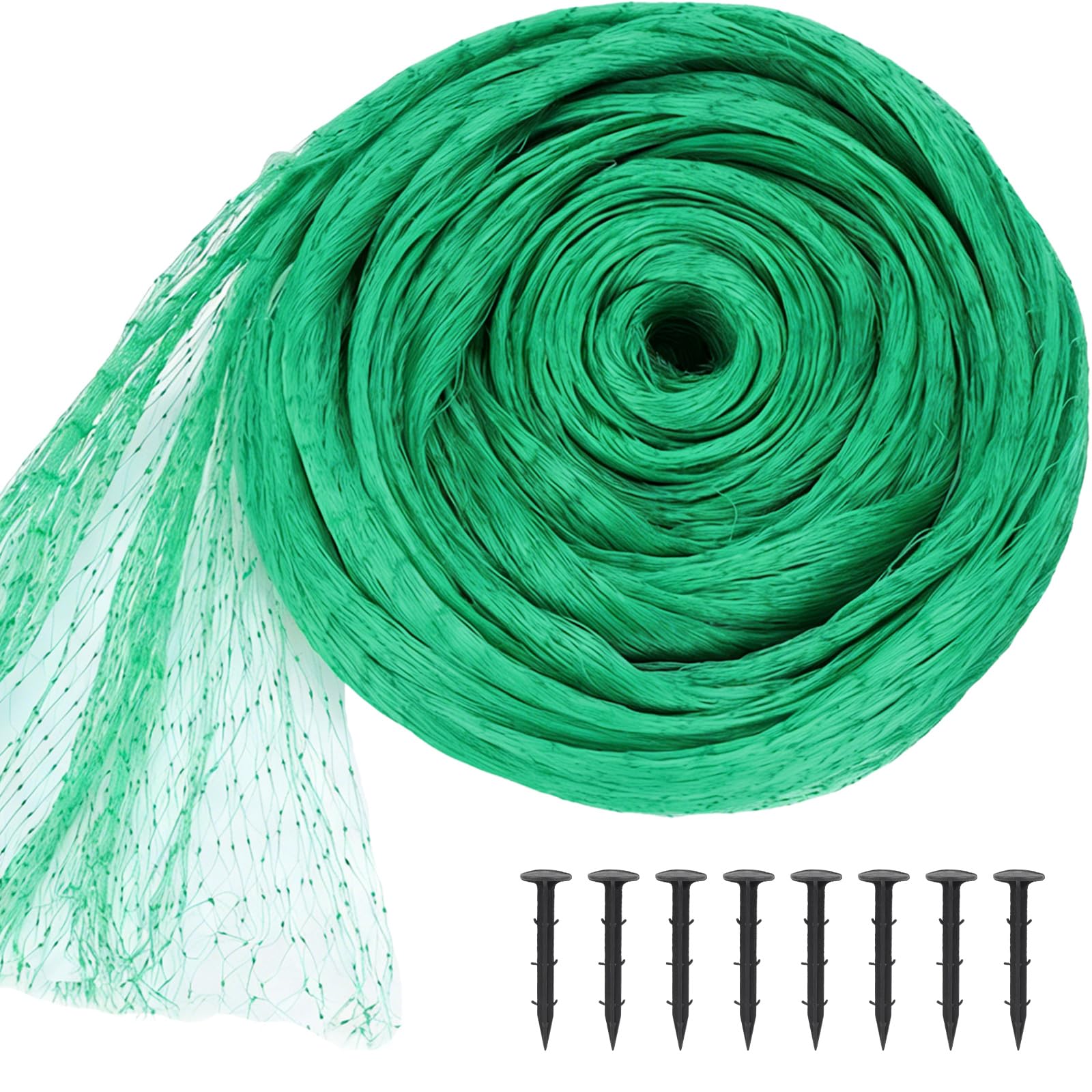Garden Netting Mesh, Bird Netting with 8 Ground Pegs, 4x5M Pond Netting Cover, Plant Netting for Protecting Plants, Vegetables, Fruits, and Flowers