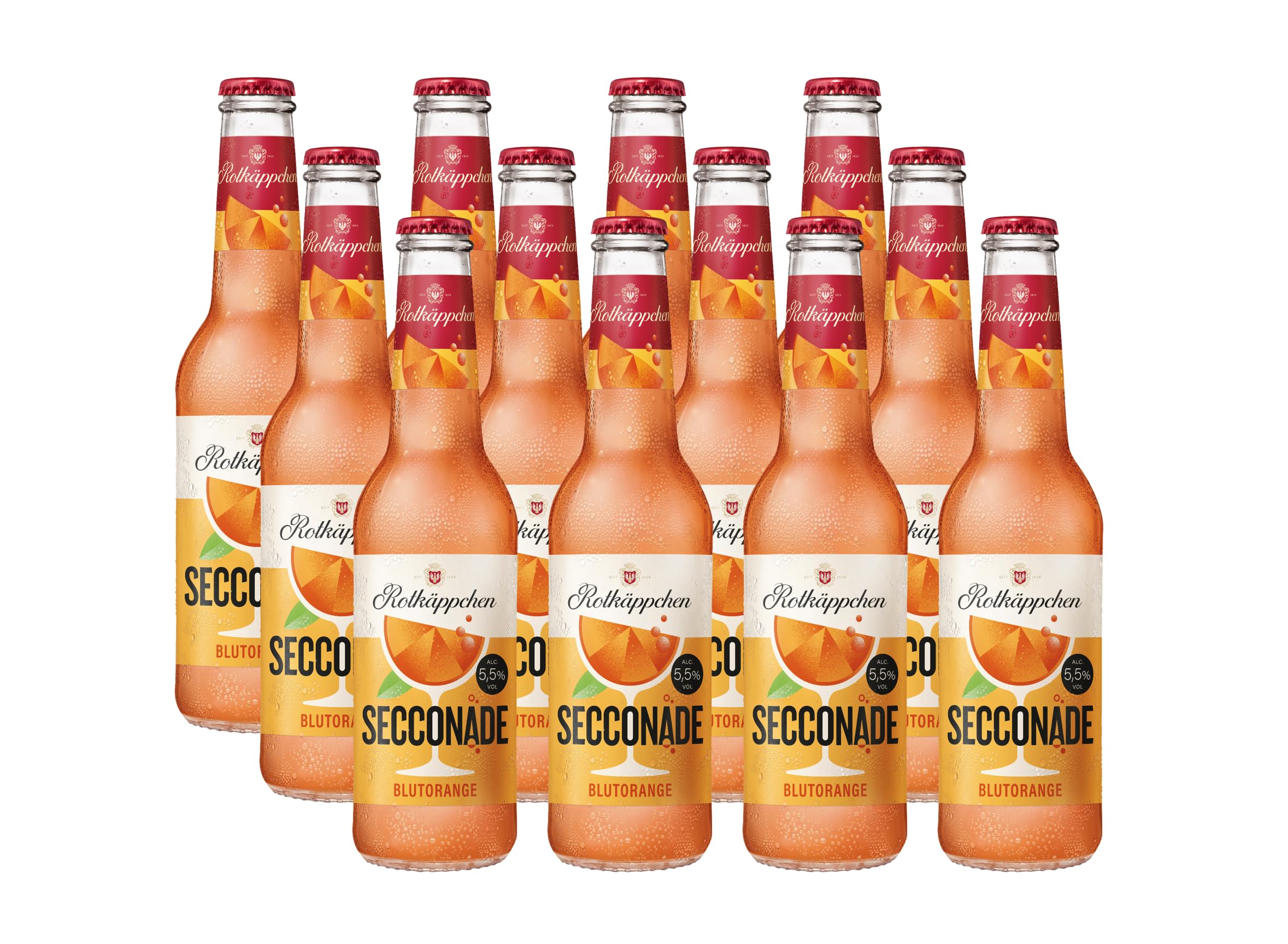 Rotkäppchen Secconade Blutorange (12x 0,33l) – Limonade trifft Secco- Der natürliche Blutorangen-Kick unter den Spritz-Drinks