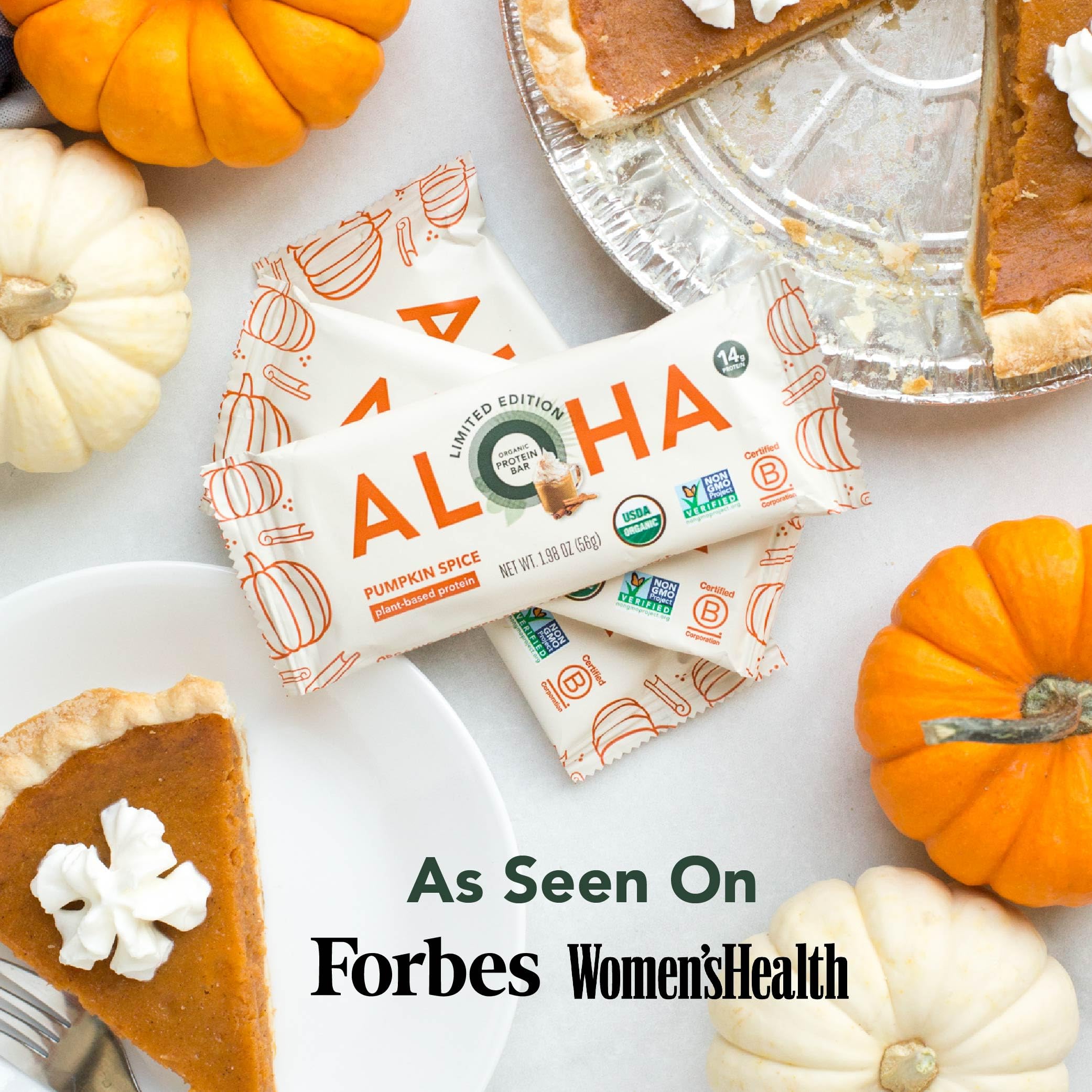 Amazon.com: ALOHA Organic Plant Based Protein Bars - Pumpkin Spice