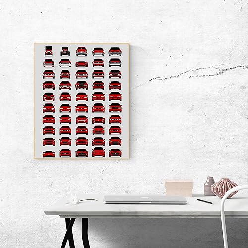Miniatura 18 de Handmade Poster compatible with Ford Evolution Print Wall Art Décor of the Best of Ford Generations - American, 8x10" Satin Print (Unframed) - Gift