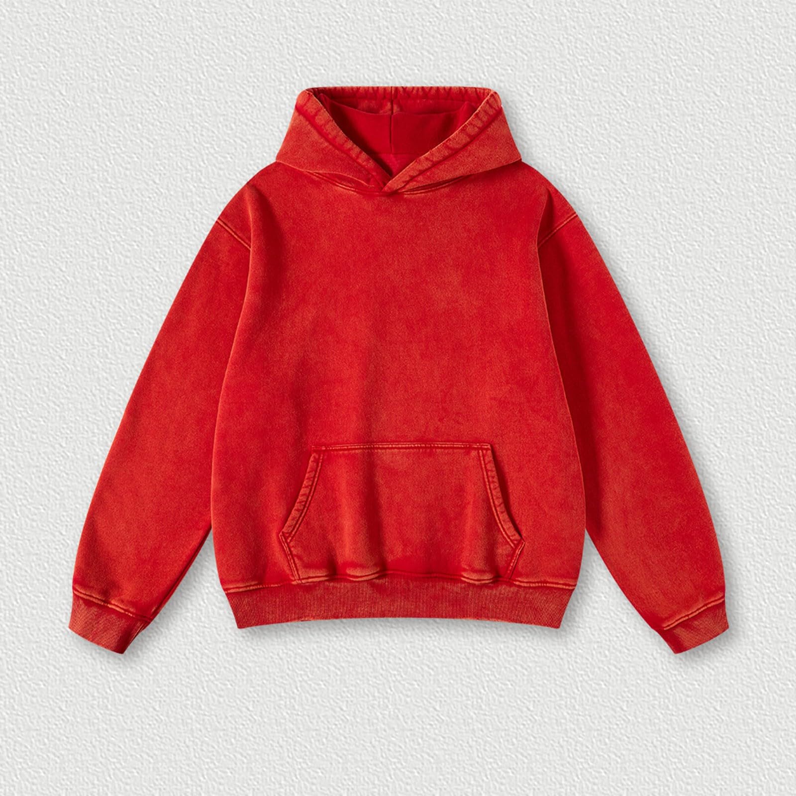 Felpa con cappuccio e cerniera, da uomo, oversize, in pile pesante