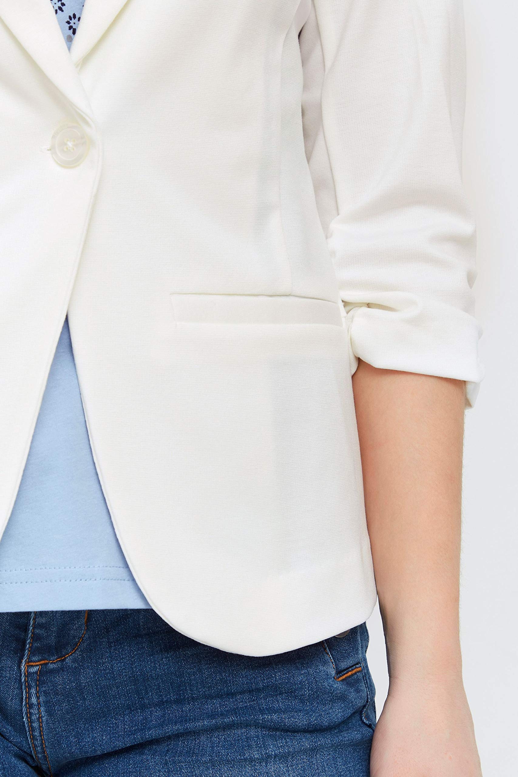fransa FRZablazer Damen Blazer Kurzblazer Jacke mit Stretch Geraffte Ärmel mit Taschen