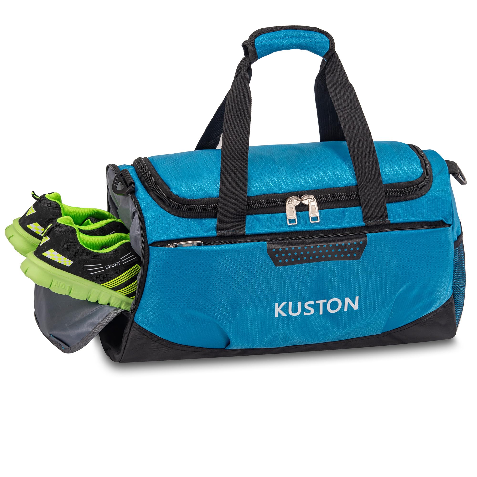 Bolsa portátil con cordones de zapatos, bolsa de gimnasio para hombres y mujeres, bolsa de viaje con equipaje de mano de pequeña capacidad, Azul, Deportivo