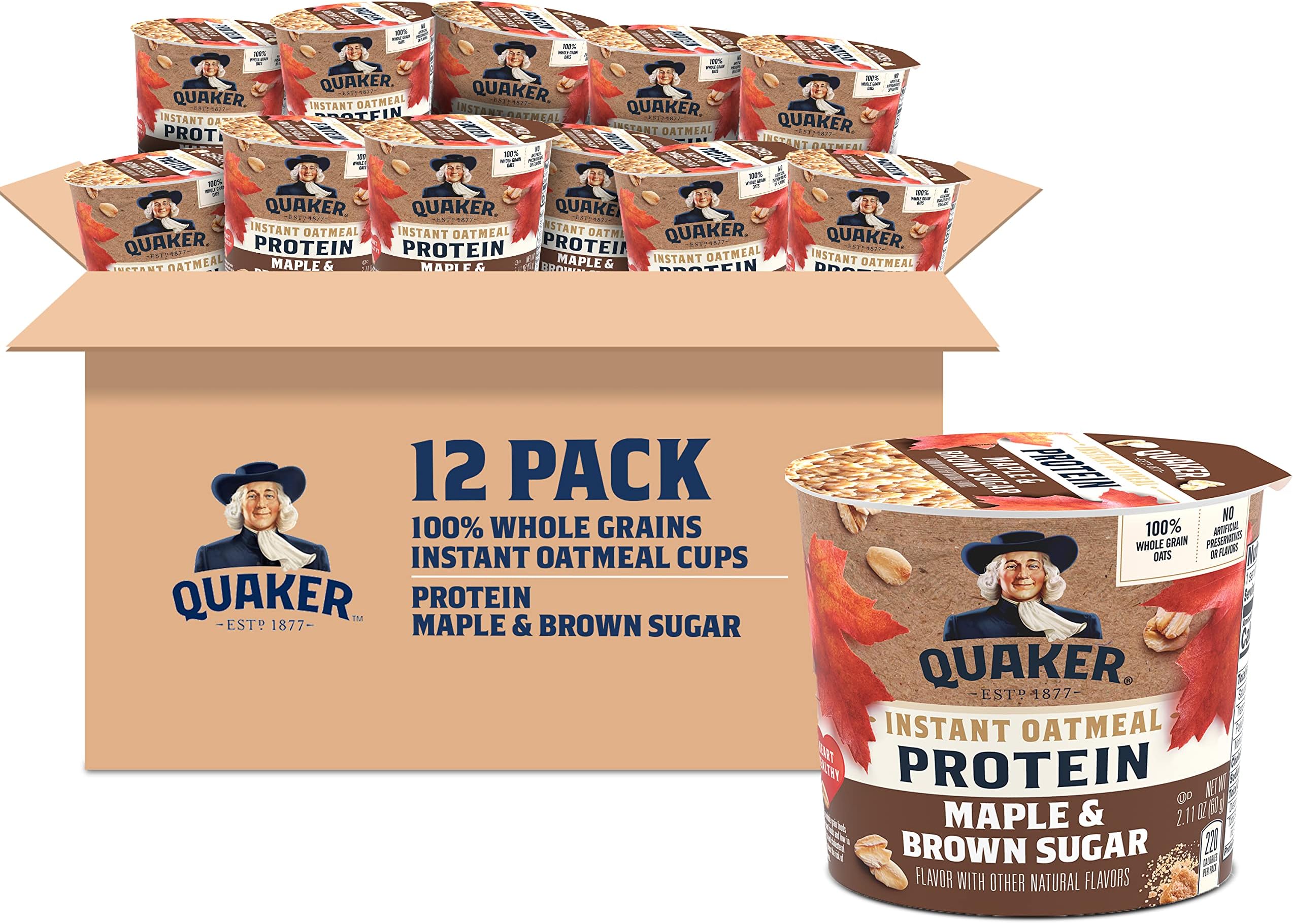Instant Oatmeal Express Cups Protein Maple Brown Sugar