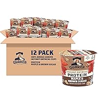 Vista 1 de Quaker Tazas de Avena Instantánea Express con Proteína Sabor Arce y Azúcar Moreno