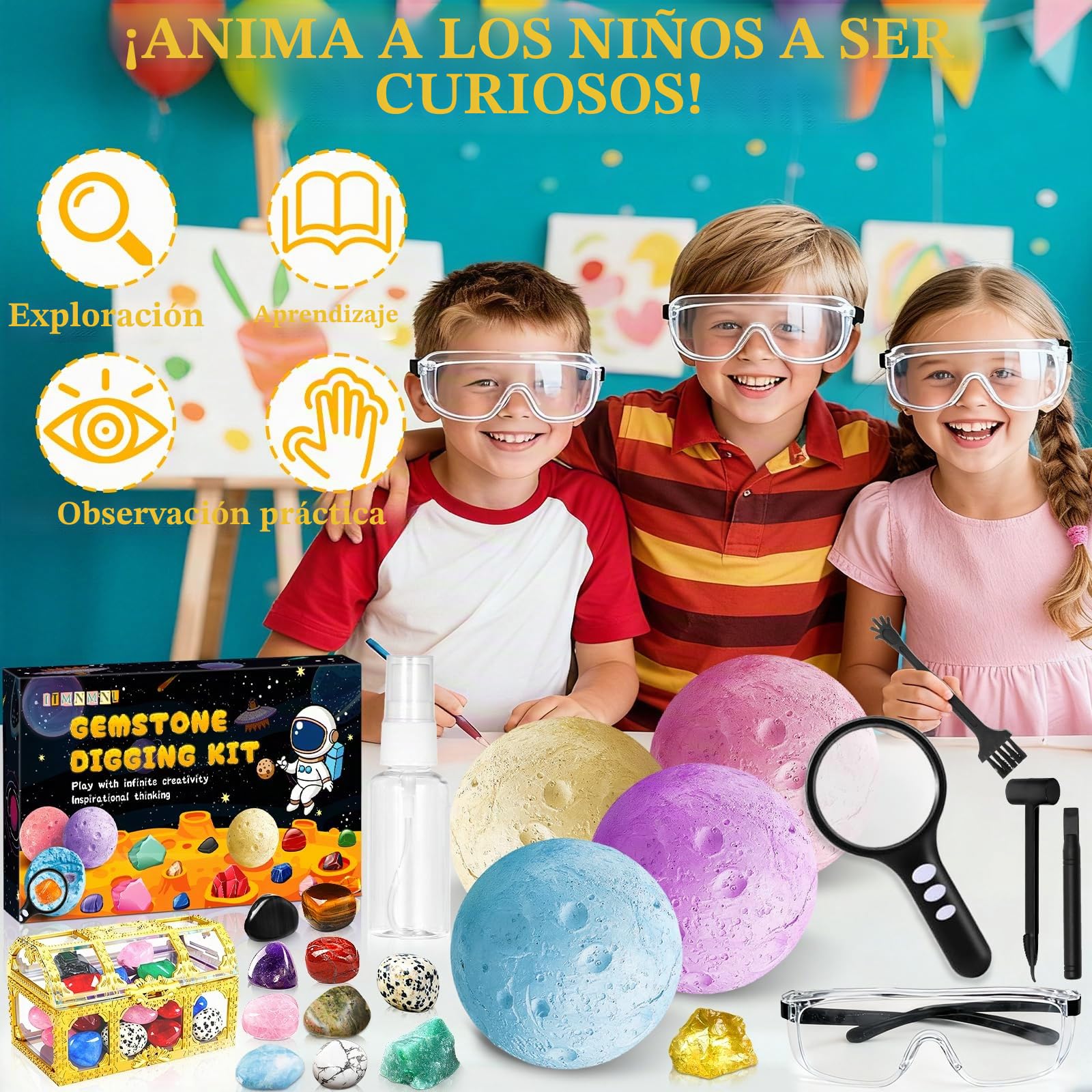 Kit De Excavación De Piedras Preciosas Del Sistema Solar, Bola De Planeta Excavacion De Piedras Preciosas Mineria Arqueologia Juguete Excavacion De Piedras Preciosas Kit De Mineria De Planetas Kit De Excavación De Piedras Preciosas Del Sistema Solar, Bola De Planeta Excavacion De Piedras Preciosas Mineria Arqueologia Juguete Excavacion De Piedras Preciosas Kit De Mineria De Planetas