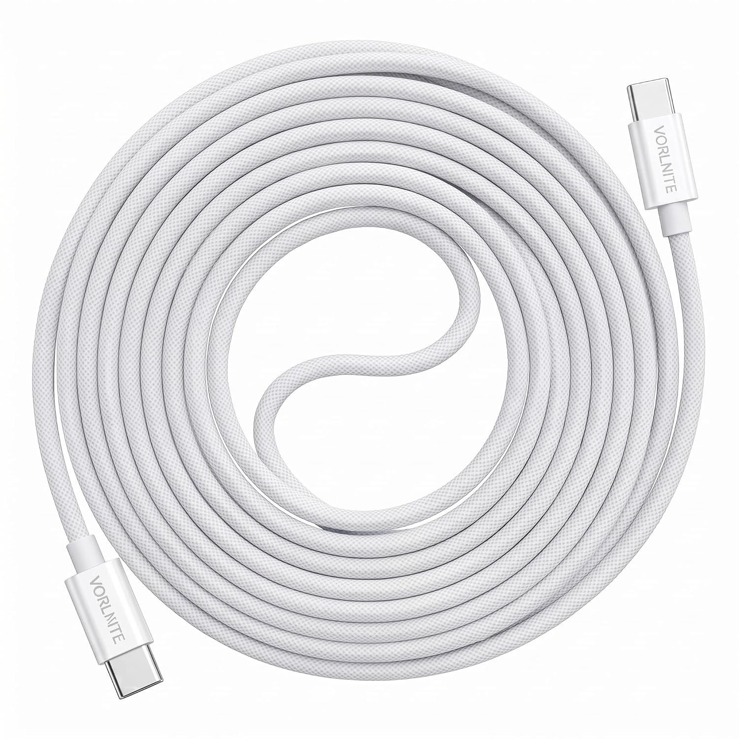 1pack 6.6FT PD100W USB C to USB C Charging Cable Nylon Fast Charging Cable