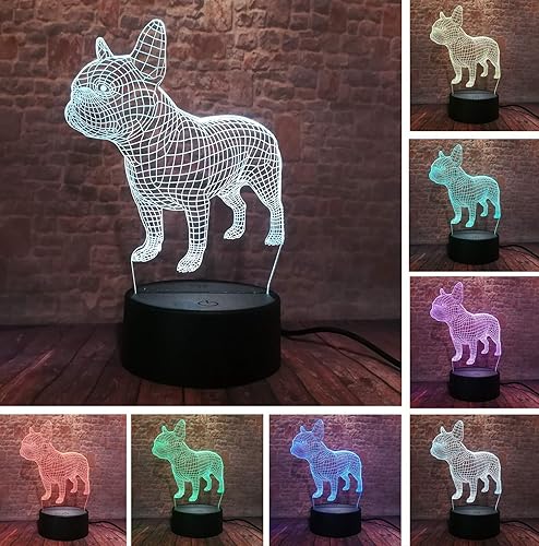 Fanrui Anime Anime Anime Animes - Perro lindo cachorro - Figura de dibujos animados 3D Acción Preciosa 7 luces de noche cambio de color para el disponible en Yaxa Colombia