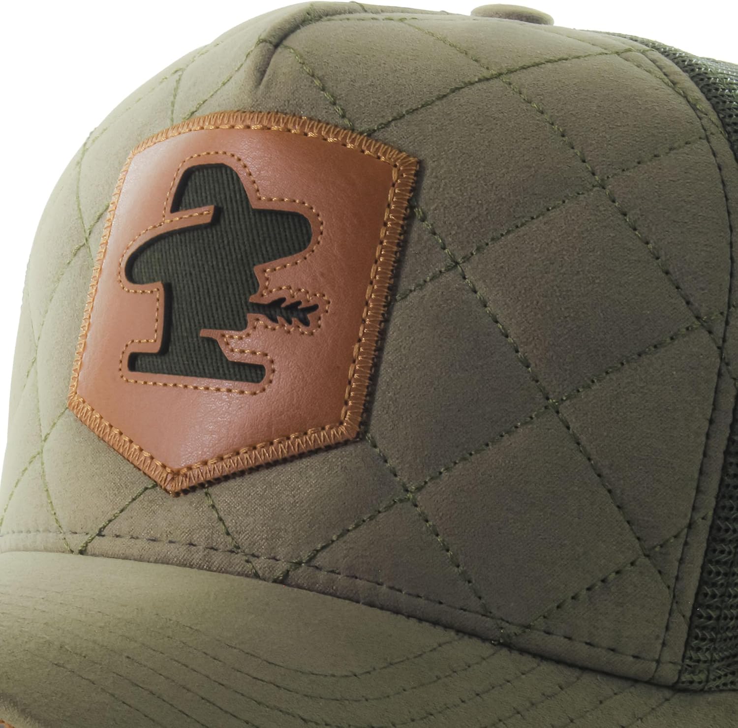 Sacudido's | Logo | Matelassé | Trucker Cap, Agribusiness, Ranch Hat, Farm Cap, Adjustable, Great for Hunting (US, Alpha, One Size, Green)