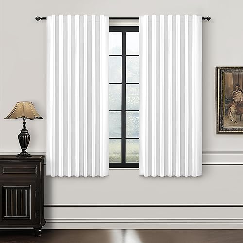 Miniatura 41 de Cortinas opacas totales de abedul de 96 pulgadas de largo para dormitorio, 8 pies de alto, cortinas rústicas de campo térmicas pesadas para sala de