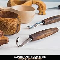 Vista 6 de BeaverCraft S18X Deluxe Kit de tallado de madera S14x Kit de herramientas de tallado de cuchara de madera