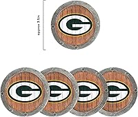 Vista 194 de NFL Team Logo 5-Pack Barrel Beverage Drink Coaster Set