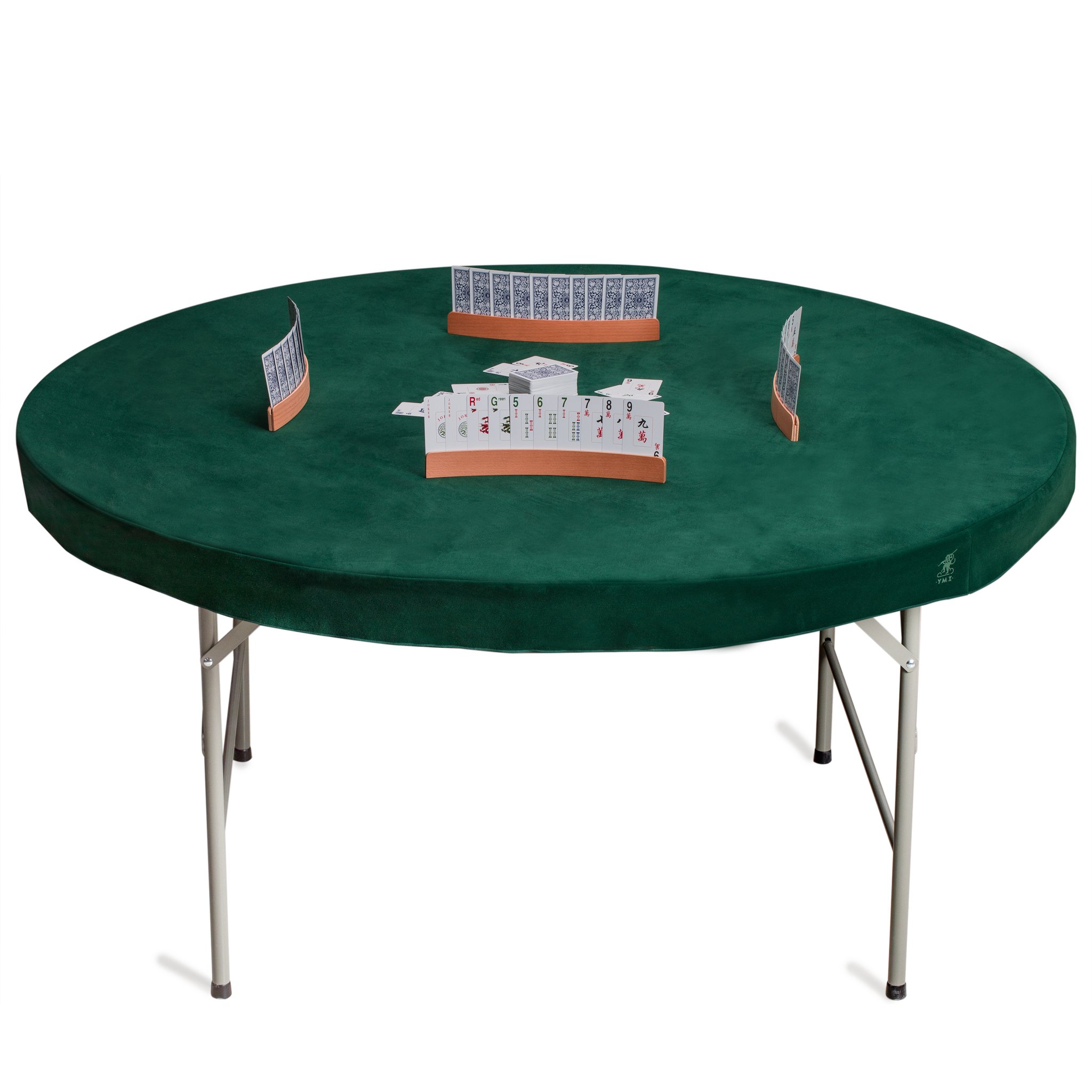 Yellow Mountain Imports Professional Grade Green Round Table Cover for Card Games, Mahjong, Board Games, Dice Games, and More - 61.2" - Image 3