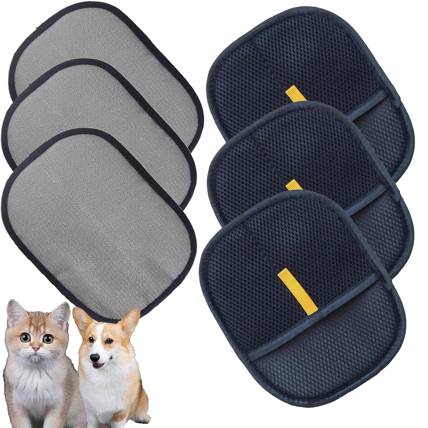 3-Pack Pet Hair Removal Gloves, Remove Dog/Cat Fur from Clothing, Furniture, Bedding & Carpet, – Reusable & Washable Lint Hair Remover for Home & Pet Owners 3-Pack Pet Hair Removal Gloves, Remove Dog/Cat Fur from Clothing, Furniture, Bedding & Carpet, – Reusable & Washable Lint Hair Remover for Home & Pet Owners