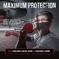 Vista 4 de BOXERPOINT 180" Ringside Boxing Wraps for Men & Women - Breathable Hand Wraps for Boxing, Muay Thai, Kickboxing, MMA Gear