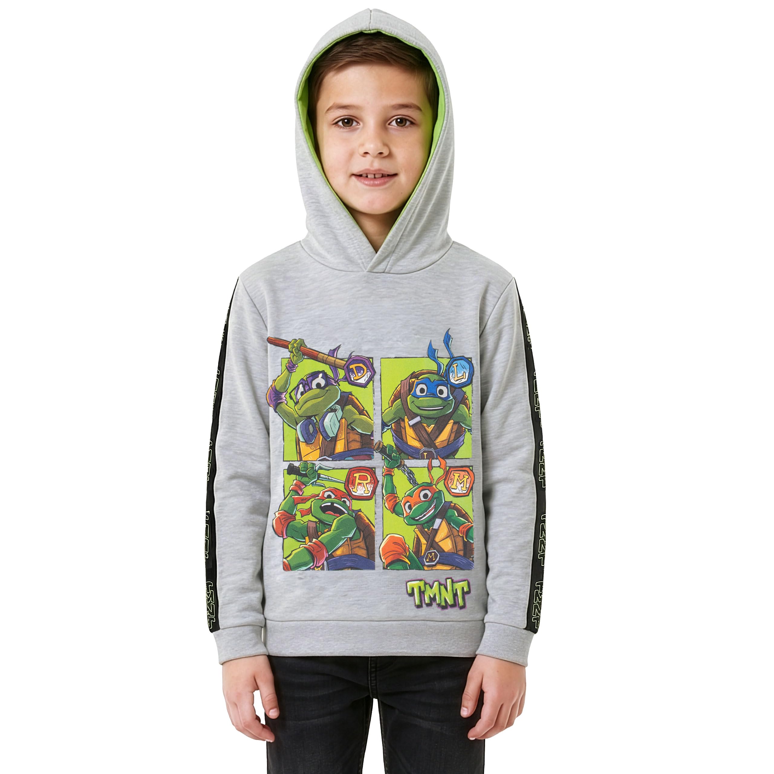Teenage Mutant Ninja Turtles Felpa Ragazzi | Felpa Bambino con Leonardo, Donatello, Raphael e Michelangelo | Taglie da 5 a 13 Anni | Merchandise Ufficiale TMNT